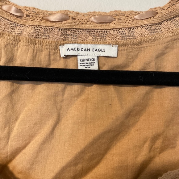 American Eagle Tan Blouse XS - Picture 2 of 3